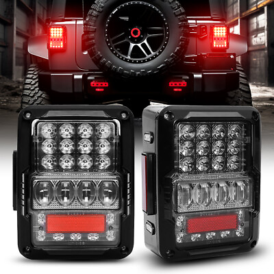 #ad #ad 5D LED Tail Lights w Brake Reverse Turn Signal Running for Jeep Wrangler JK 07 $68.99