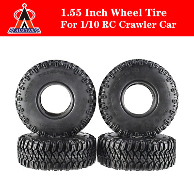 #ad Austar 4PCS 1.55quot; Rubber Wheel Tires for Axial AX90069 D90 TF2 Tamiya CC01 LC70 $20.40