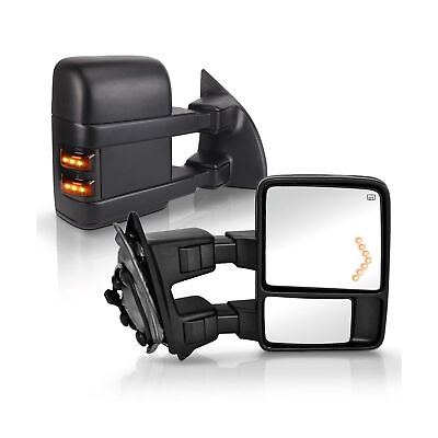 #ad PZ Driver and Passenger Side Tow Mirrors with Smoke Power Heated Signal Light... $149.99