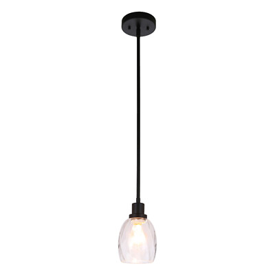 #ad Modern Mini Pendant Lighting for Kitchen Island Single Black Pendant Light Glass $40.99