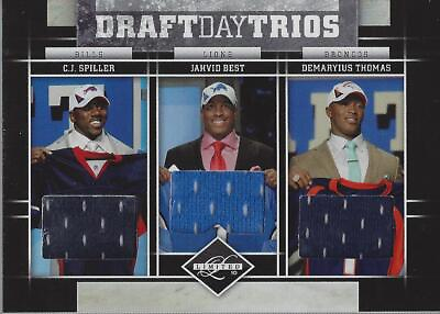 #ad 2010 Limited Draft Day Trios C.J. Spiller J. Best Demaryius Thomas Jersey 100 $10.50