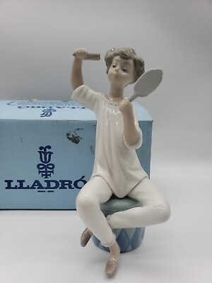 #ad Lladro Girl With Brush And Mirror #1081 $129.99
