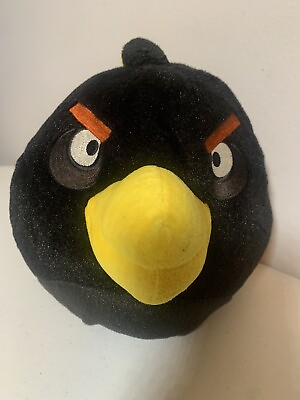 #ad Angry Birds Black Bomb Character Plush Stuffed Animal 8” Toy Rovio Video Game $11.99