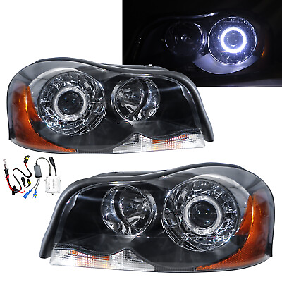 #ad Fits VOLVO XC90 MK1 2002 2014 Guide LED Angle Eye Projector HID Headlight BK LHD $992.24