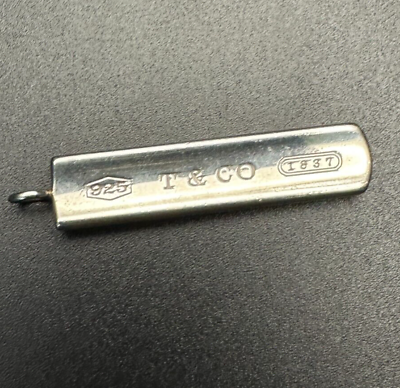 #ad TIFFANYamp;CO. Silver 925 Bar Pendant No Chain $70.00