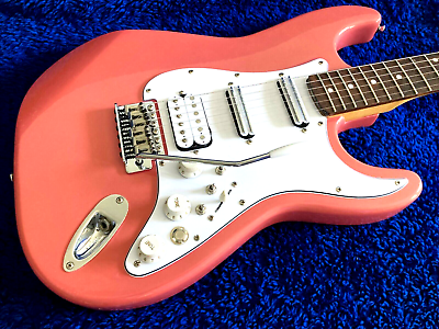 #ad Partscaster Guitar Vintage Pink w modern Electronics $225.00