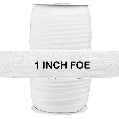 #ad #ad White 1quot; 25mm Fold Over Elastic $6.49