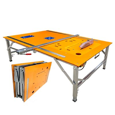 #ad Electric Folding Saw Table Portable Sliding Table Saw Woodworking Lifting Table $513.99