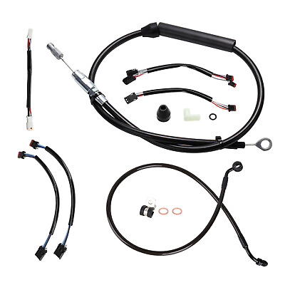 #ad #ad 12quot; Bar Extended Cable Kit Brake Line Clutch Throttle For Harley Softail 2020 21 $146.99