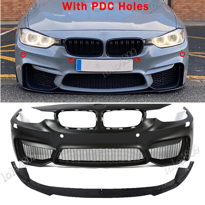 #ad Fit 12 2018 BMW 3 Series F30 For M3 Style Motorsports Front Bumper Conversion $470.09