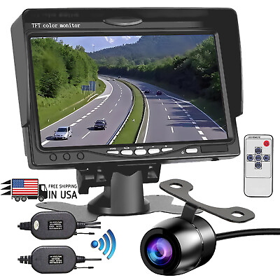 #ad Monitor Wireless Rear View Backup 7quot; Camera Night Vision System For RVs Van Bus $69.79