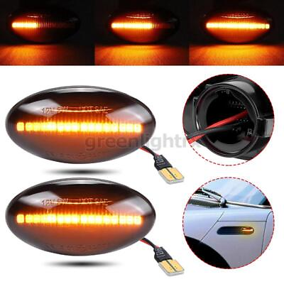 #ad Smoked LED Side Marker Light Turn Signal Amber For Mini Cooper R50 R52 R53 02 08 $11.98