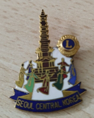 #ad Pin Enamel of the Seoul Central Korea Lions Club International $35.00