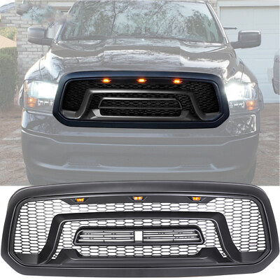 #ad New Black Front Bumper Grille Grill For 2013 2018 Dodge Ram 1500 Rebel Style $229.99