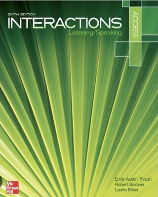 #ad Interactions Ser.: Interactions Access Listening amp; Speaking 6e Text by Pamela... $25.00