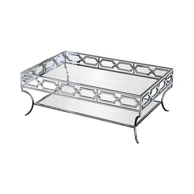 #ad Best Master Furniture Coffee Tables 18quot;X50quot;X35quot; Glass TopPlated Steel Frame $876.58