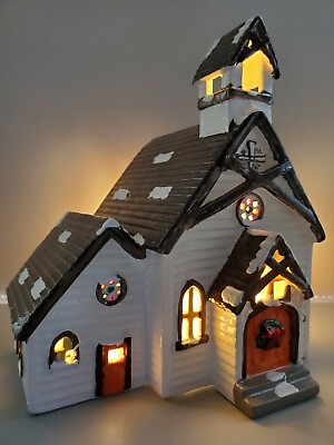 #ad Department 56 Snow House Series Wooden Church #5031 8 Original Box amp; Cord A 1 💖 $92.00