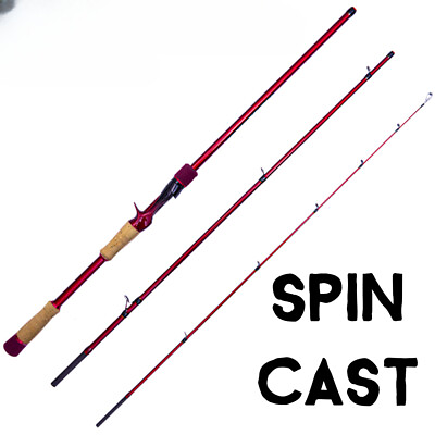 #ad Spinning Casting Fishing Rod Light Carbon 3 4 Parts $105.14
