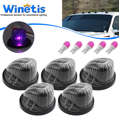 Cab Marker Round Lights Smoke Lens Housing Pink Purple LED for Chevy GMC C K $33.90