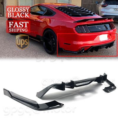 #ad For Ford Mustang 15 17 HN Style Painted Rear Bumper Diffuser W Corner Extension $139.99