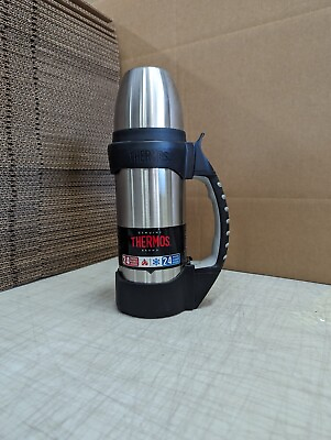 #ad Thermos 2510 Rock Vacuum Insulated 1 Liter Beverage Bottle Stainless Steel Black $20.00