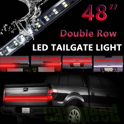 48quot; Double Row LED Rear Tailgate Light Strip Running DRL Brake Turn Signal Kit $24.85