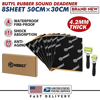 #ad Butyl Heat Insulation amp; Vibration Dampening MatTools for Car Hood Ceiling Door $41.99