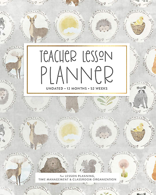 #ad Teacher Lesson Planner Undated 12 Months 52 Weeks for Lesson Planning Ti NEW $28.07