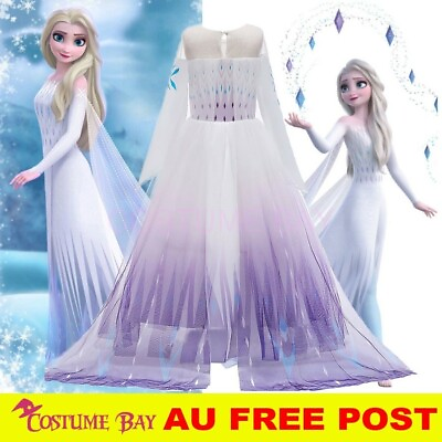 #ad New Release Frozen2 Girls Princess Elsa Anna Dress Birthday Party Costume Tutu AU $49.95