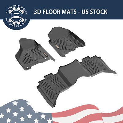 #ad 3D Floor Mats Liners for 2013 2018 Dodge Ram 1500 2500 3500 Crew Cab All Weather $78.19