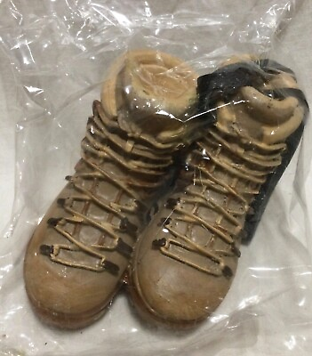 #ad NEW Pacific Rim Christmas Ornament Pair of Tan Brown Hiking Boots $6.36
