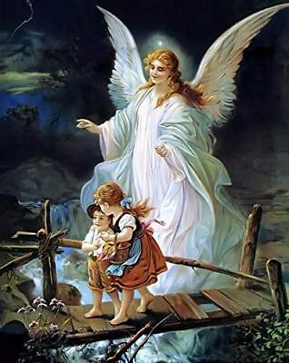 #ad 5D Diamond Painting Angels Best Wishes Angel Painting Dot Full Drill Painting... $16.76
