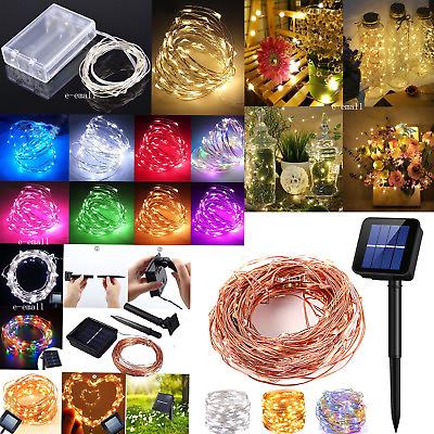 Solar LED String Lights Copper Wire Waterproof Outdoor Fairy LED Decor Garland $6.59