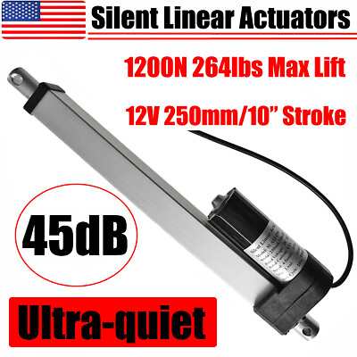#ad Linear Actuator 10quot; Stroke Ultra quiet 1200N Lift Heavy Duty 12V DC Putter Motor $14.99