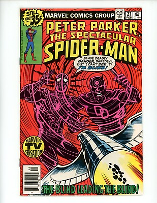 #ad Spectacular Spider Man #27 Comic Book 1979 VG 1st Fank Miller Daredevil $14.99