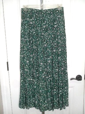 #ad Desert West By Sherry Holt Womens Skirt One Size Green Ruffle Long Boho NWT $24.89