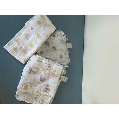 #ad Aden Anais lot of 3 muslin cotton swaddle blankets $18.00