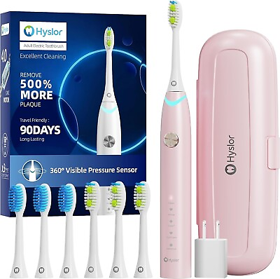 #ad Electric Toothbrush for Adults with Pressure Sensor Rechargeable Power Tooth Br $12.99