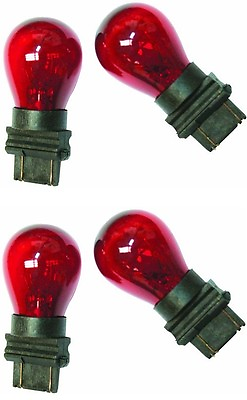 4x 3157 Red Bright Light Bulbs Car Tail Signal Turn Backup S8 Miniature Lamp LOT $13.98
