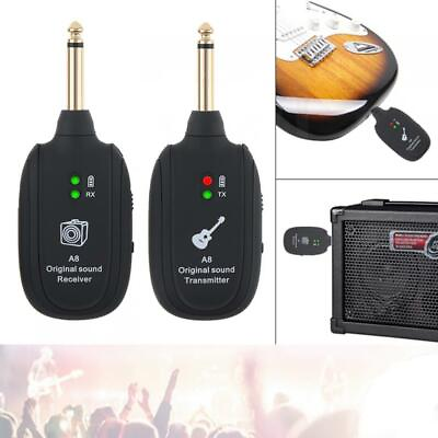 #ad Guitar Pickup Mini Rechargeable Electric Guitar Bass Audio Transmitter $22.63