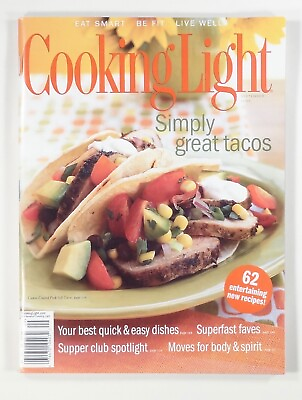 #ad 2005 COOKING LIGHT simply great tacos BEACH PARTY tapas NO COOK WEEKEND MEALS $8.34