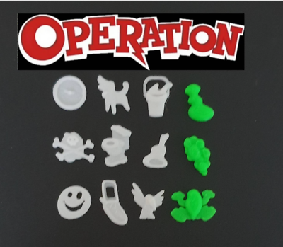 #ad Operation Board Game Replacement Pieces Parts Silly Skill 3 Sets of 12 $12.00