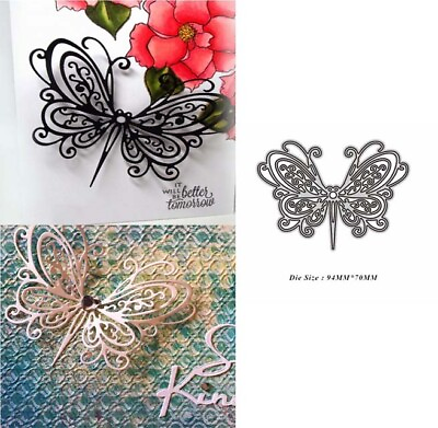 #ad Butterfly Cutting Dies Metal Scrapbooking Die Cut Craft Stencil Making Embossing $7.40