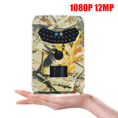 #ad 12MP 1080P Trail Hunting Camera Night Vision Wildlife Scouting Photo Traps Cam $34.98