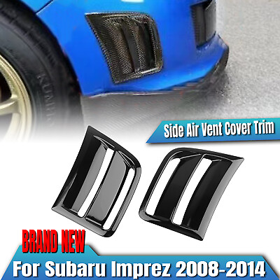 #ad Front Bumper Side Air Vent Grill Cover For Subaru STI WRX GRB Wagon 2008 14 BLK $39.00