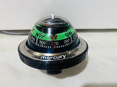 #ad Vintage Accessories Car Compass Mercury Backlit 1980 90 Years Made In Japan $178.00
