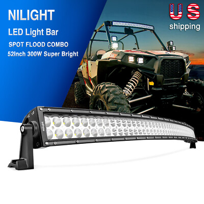 #ad Nilight 52Inch Curved LED Light Bar 300W Off Road Combo Fog Driving Truck ATV 54 $107.99