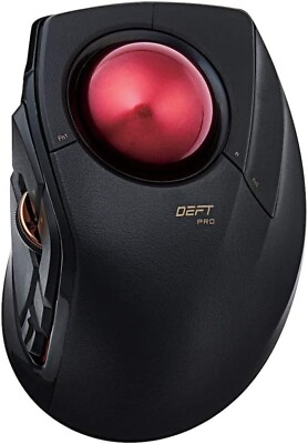 #ad ELECOM DEFT PRO Trackball Mouse Wired Wireless Bluetooth M DPT1MRBK 8 Button NEW $74.52