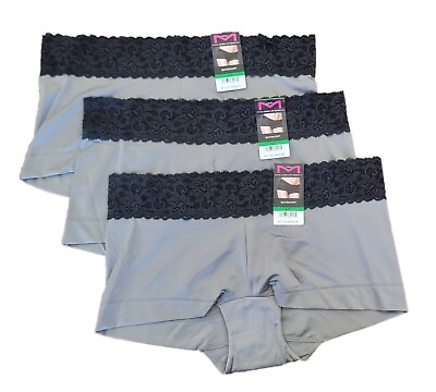 #ad Maidenform Women#x27;s Dream Lace Boyshorts Panty Gray 3 Pack Fast Samp;H $19.99