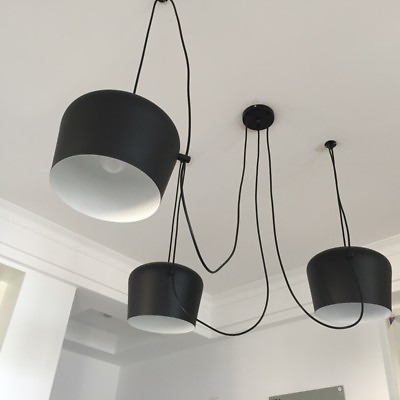 #ad Industrial ceiling light suspension lights modern DIY lamps pendant white black $359.99